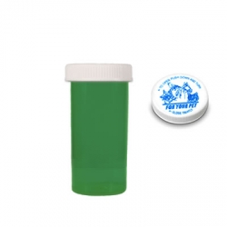 Green Vet Imprint Child-Resistant Vials and Caps